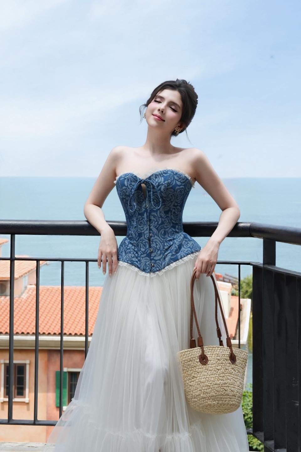 BEL ANGE Celestine Rose Croset &amp; Meli Long Skirt