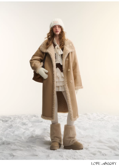 AsGony ASG25560 double-sided long sherpa coat(2color)