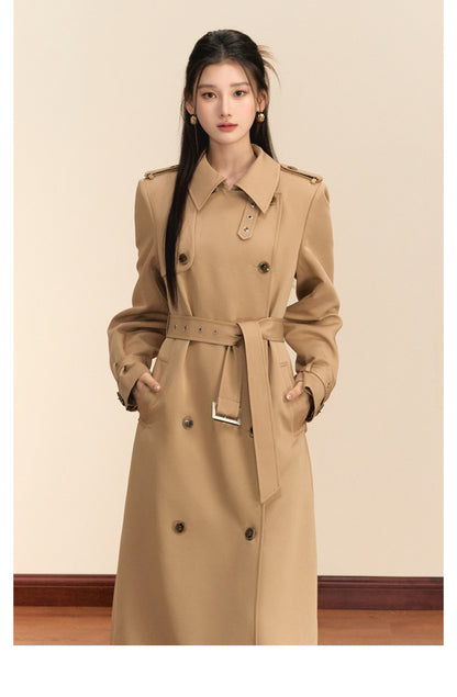 OShea Khaki Maxi Trench Coat