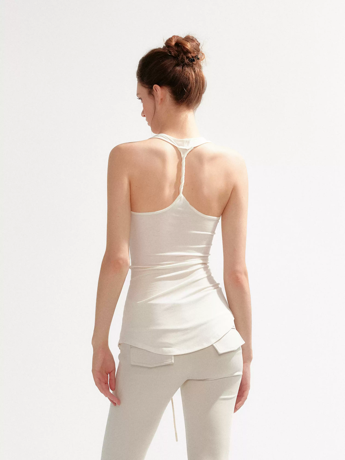 YZZI HE Back Twist-Knot Tank Top(4color)