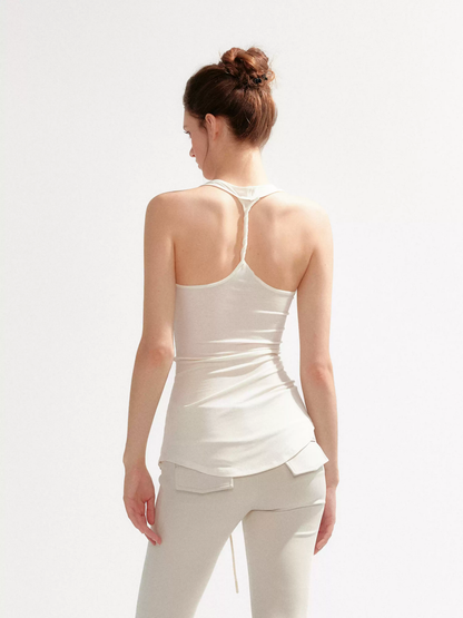 YZZI HE Back Twist-Knot Tank Top(4color)
