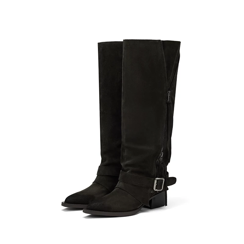 BREADTREE Fringe Zip High Boots(2color)