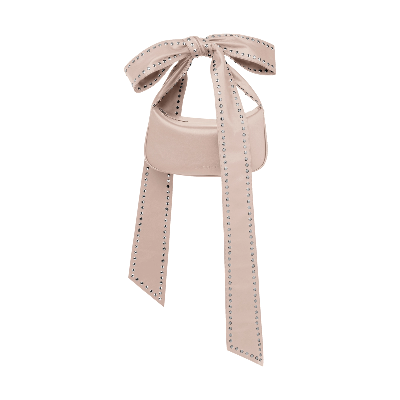 FANCì CLUB  [Best Seller] Boa Studded Bow Strap Handbag