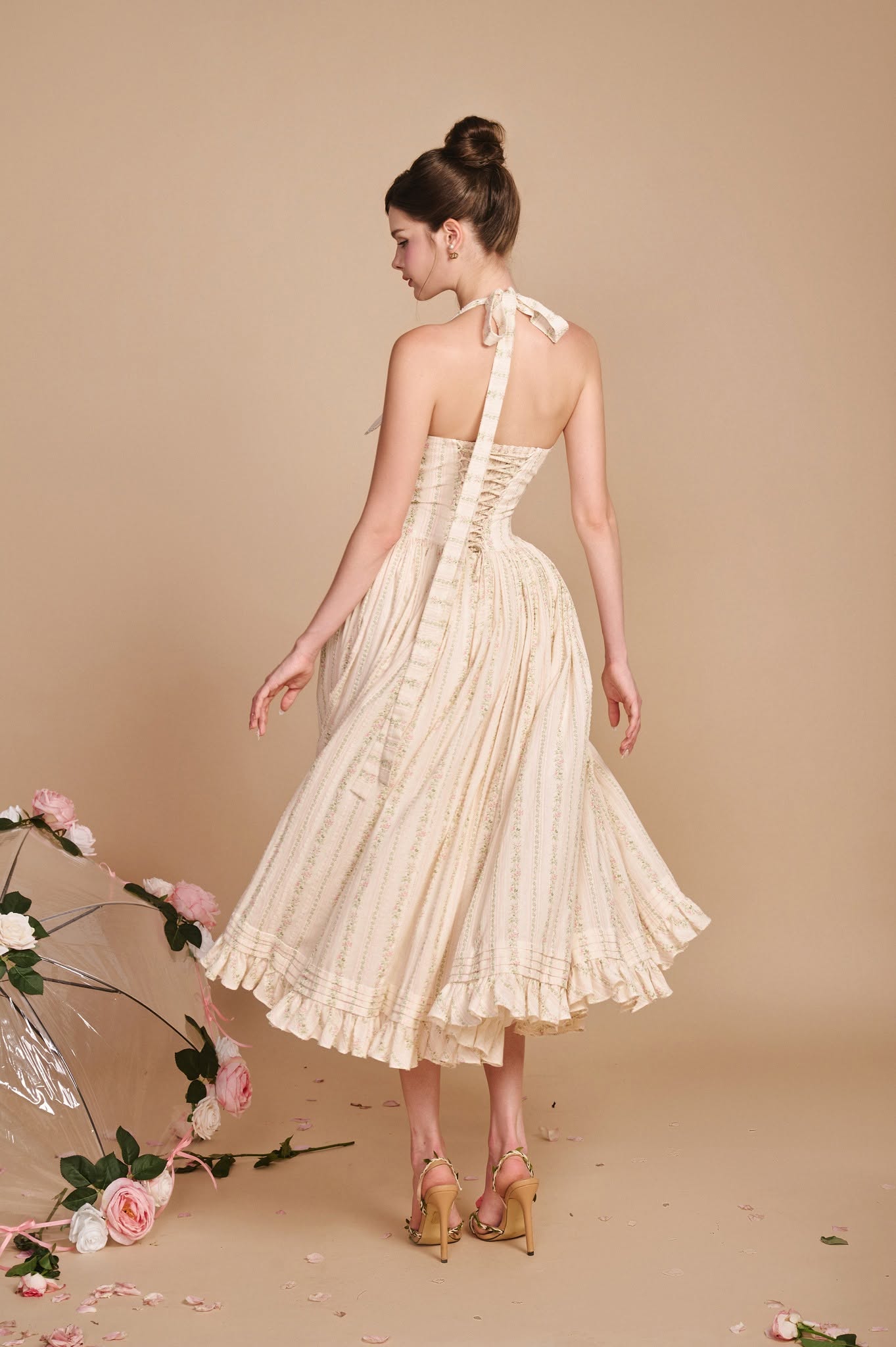 Sissy SECRET GARDEN CORSET DRESS - WHITE