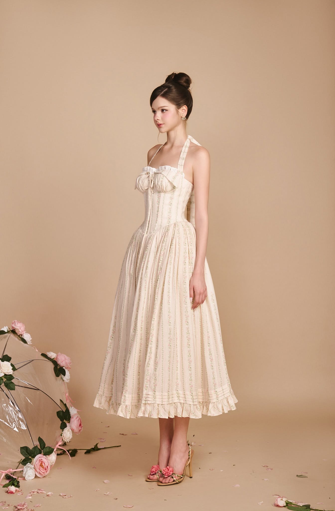 Sissy SECRET GARDEN CORSET DRESS - WHITE