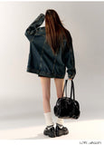 AsGony Oversized Denim Jacket(2color)