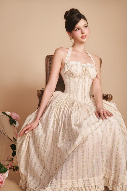 Sissy SECRET GARDEN CORSET DRESS - WHITE