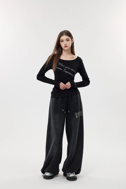 Nova Street Ice Silk One Shoulder Tee (3color)