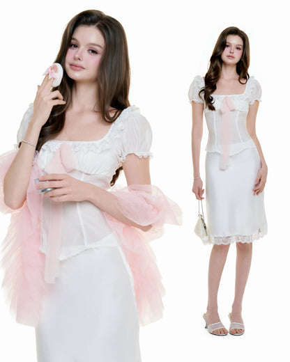 Ouah Dolly Puff Bow Set