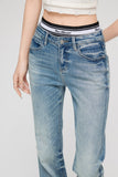 Macy Mccoy Sale Faux Two-Piece Flared Jeans