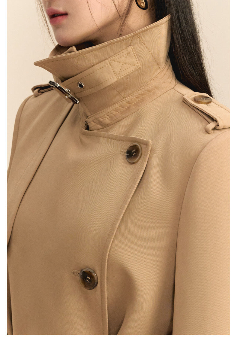 OShea Khaki Maxi Trench Coat