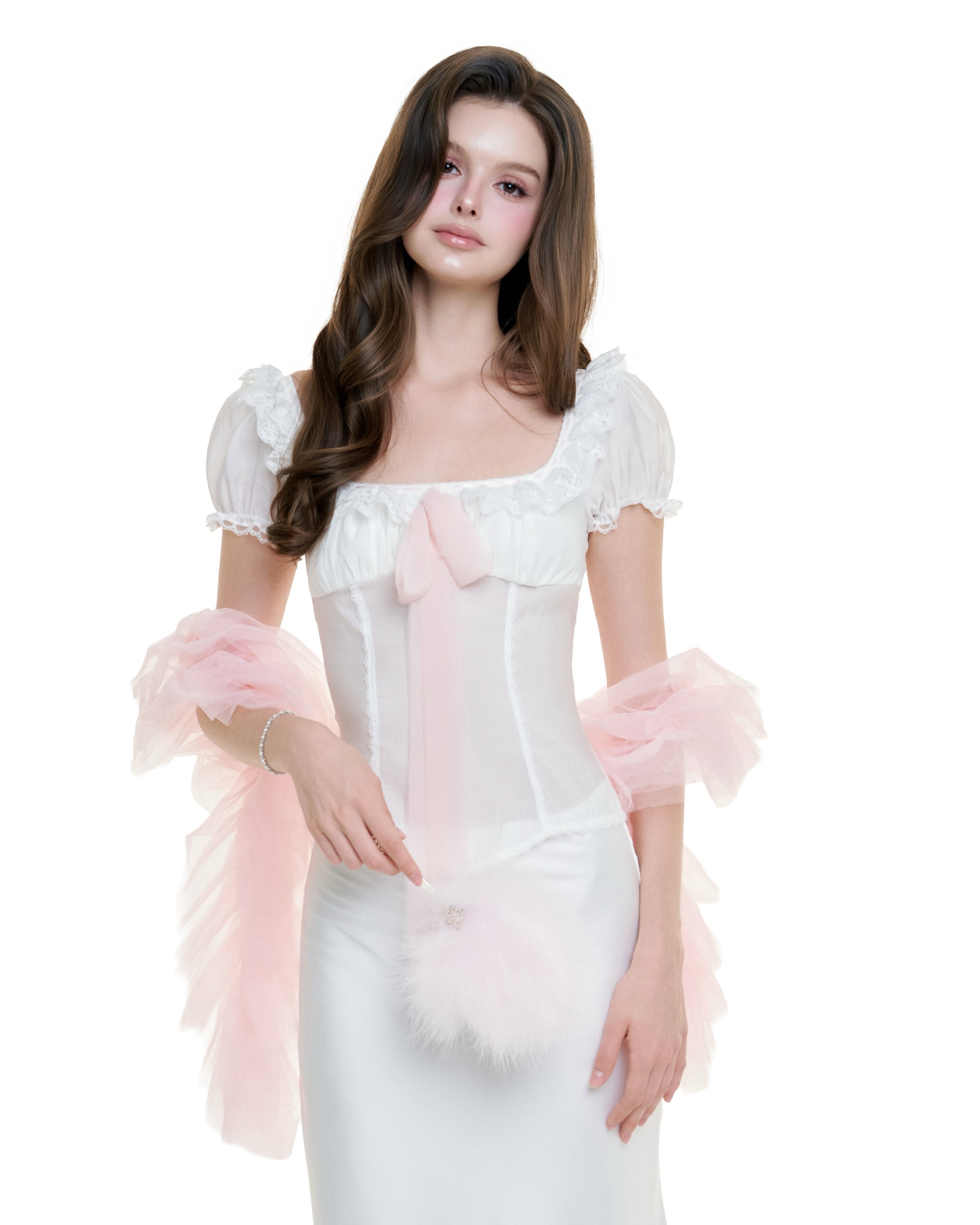 Ouah Dolly Puff Bow Set