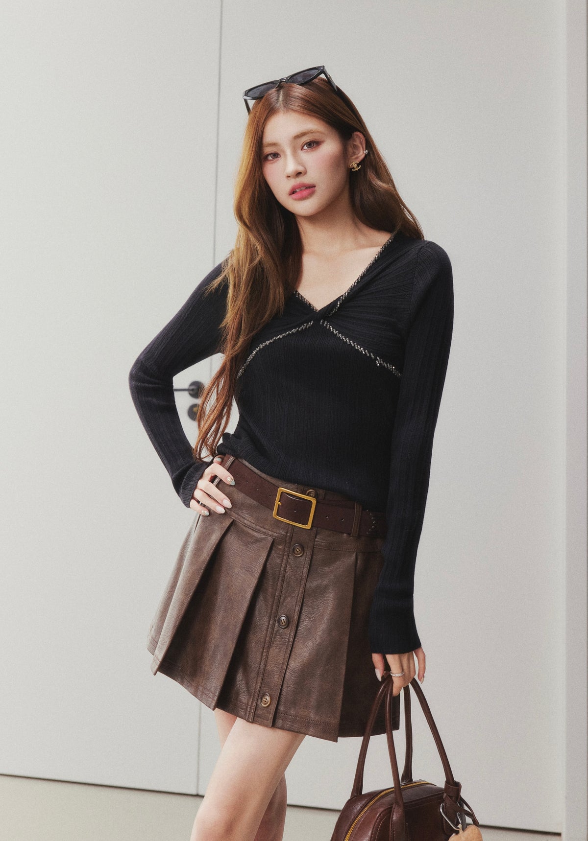 OTEBANBASS Ote260923 Beaded Twist Knot Knit Top