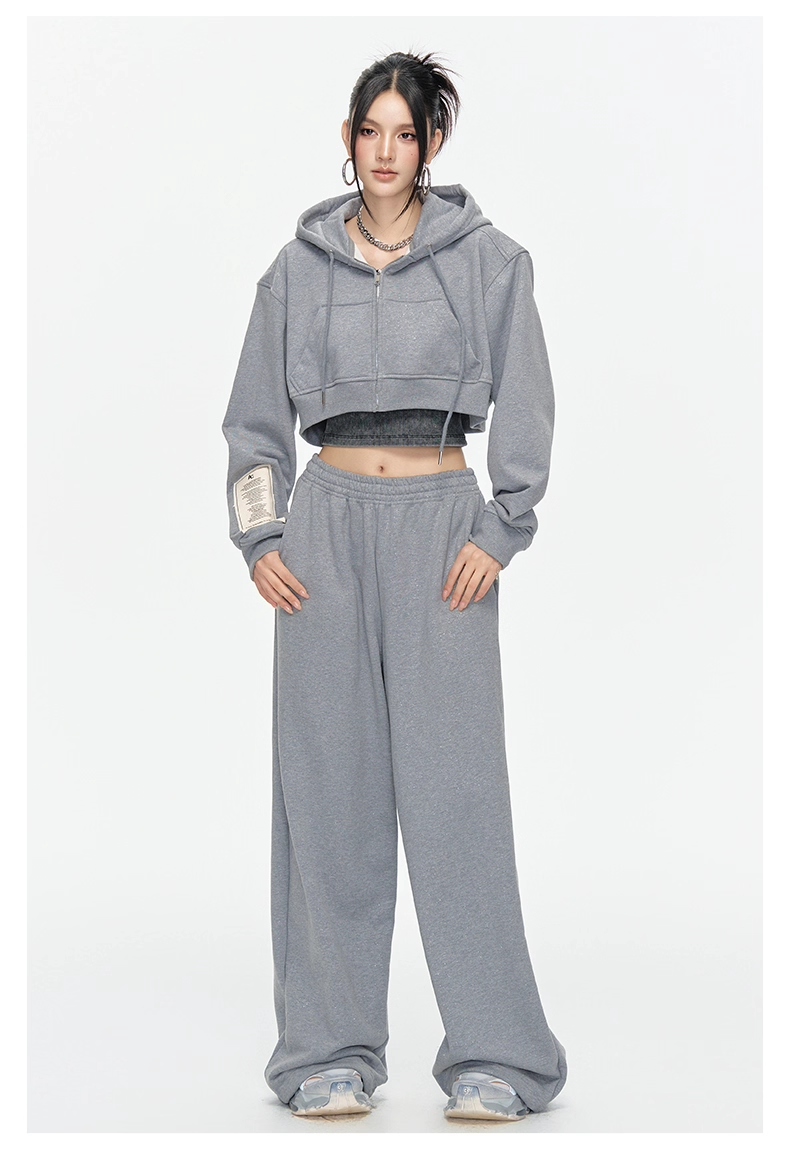 Arden Code AD02-373 Grey Sparkle Hoodie &amp; Jogger Set(SEPERATE)