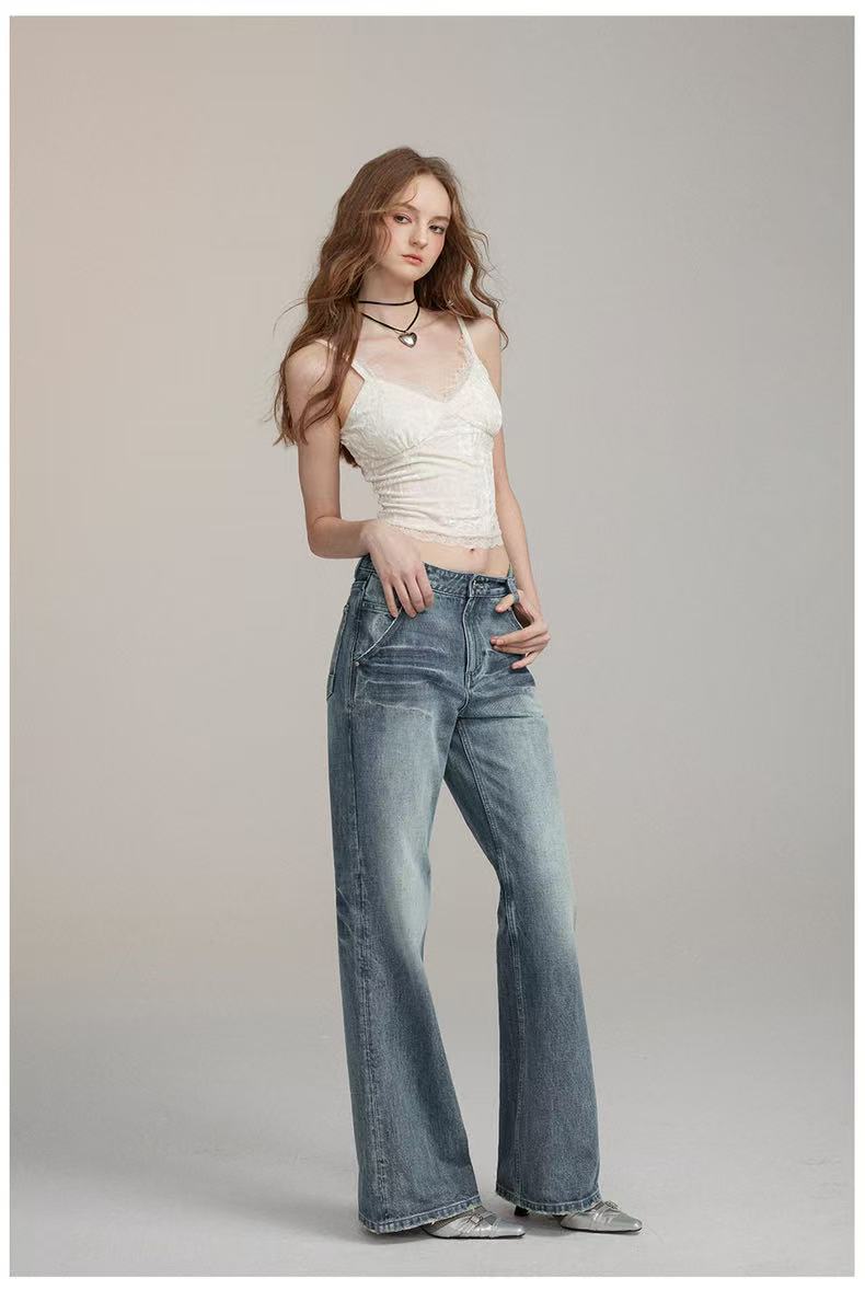 VIA PITTI V24DP280  Loose straight leg jeans(2color)