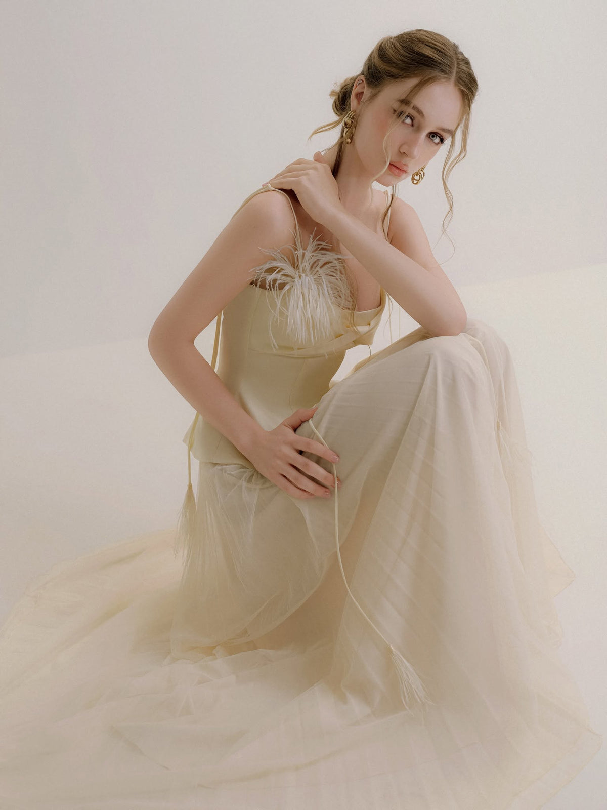 XY Bymyxy Silk Top &amp; Long Skirt