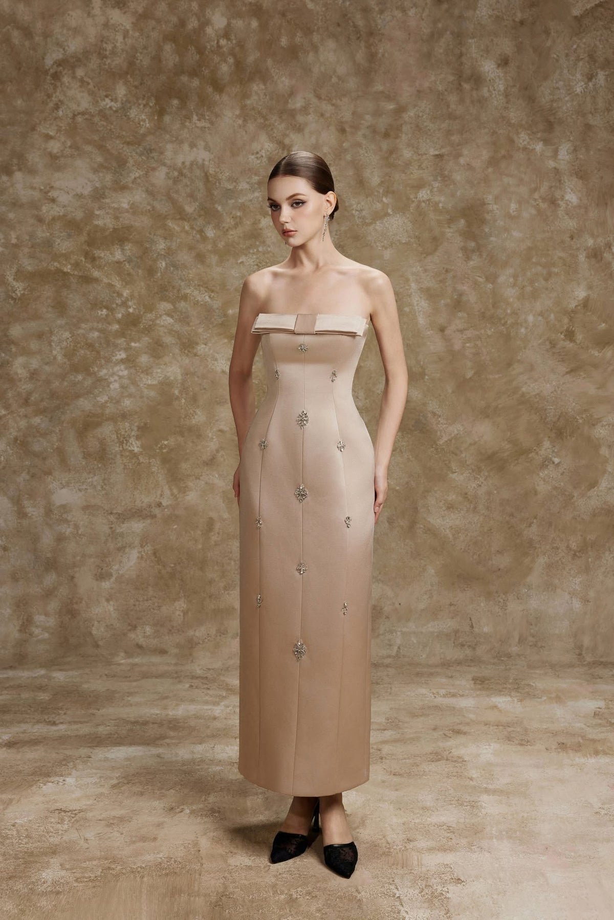 LAMORIS SERENA DRESS-Bronze Brown