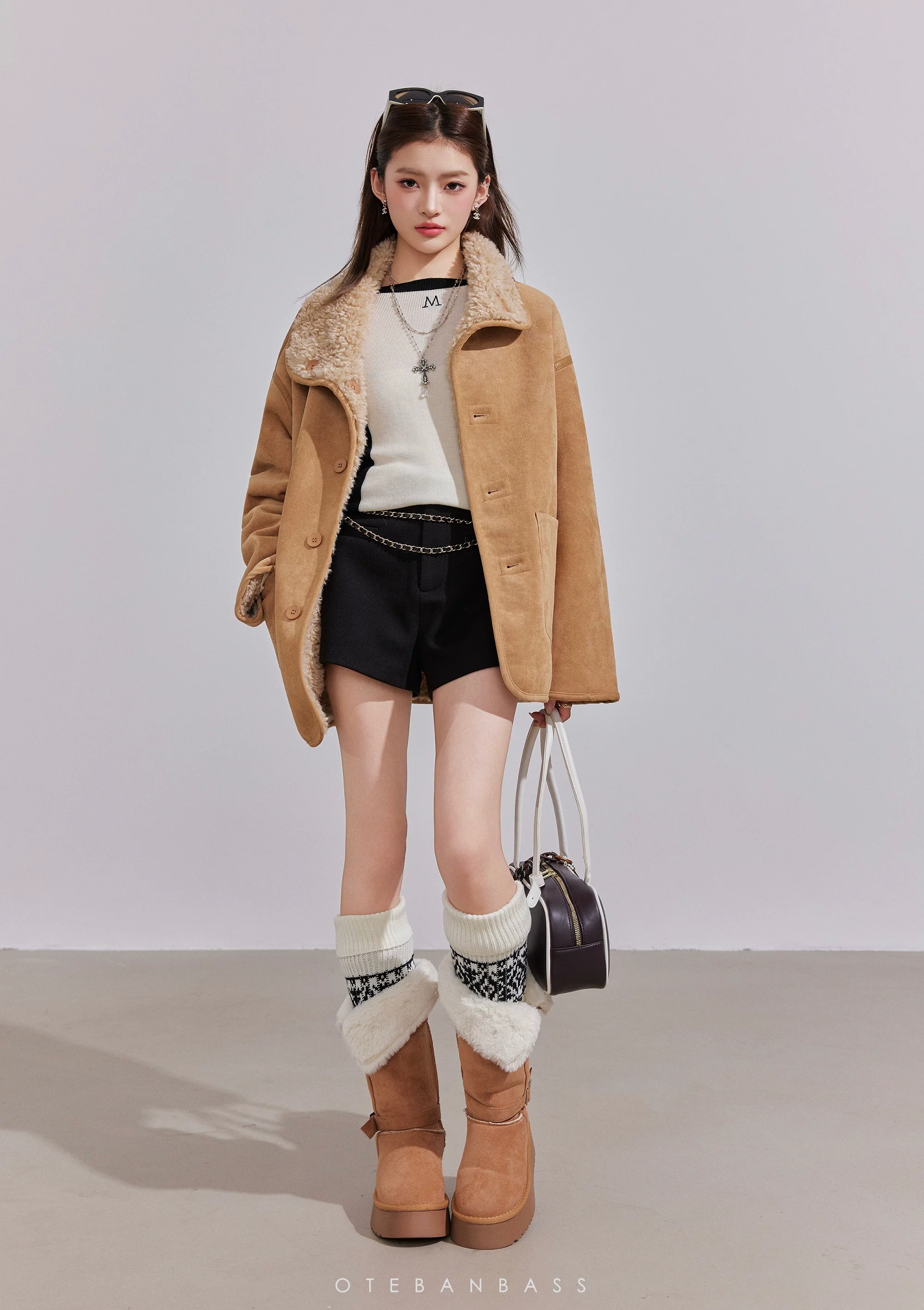OTEBANBASS Reversible Light Brown Coat