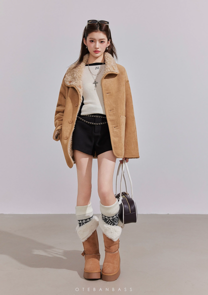 OTEBANBASS Reversible Light Brown Coat