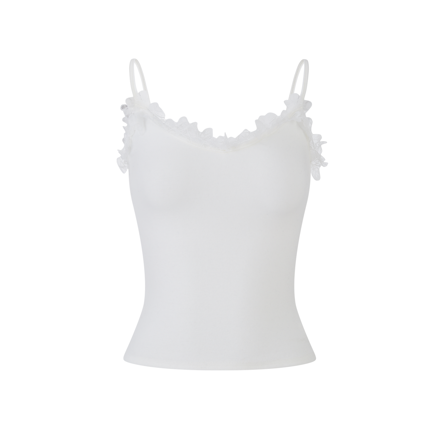 Lafreedom LAF360118&amp;LAF3601193 Lace slim strap camisole vest + knitted cardigan