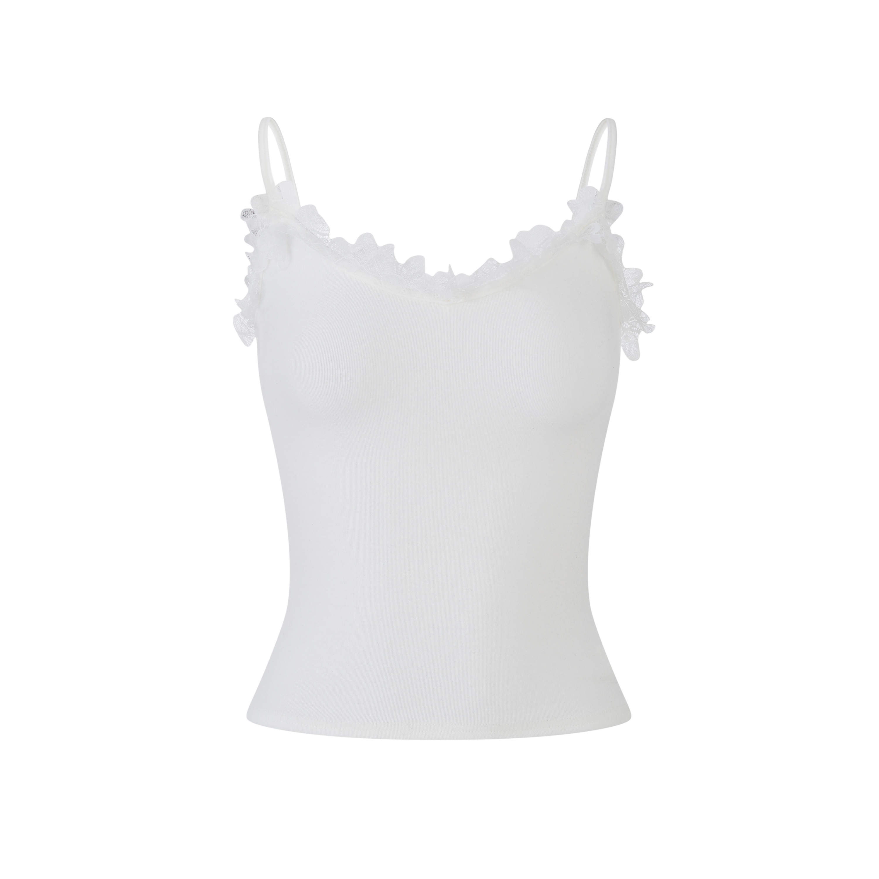 Lafreedom LAF360118&amp;LAF3601193 Lace slim strap camisole vest + knitted cardigan