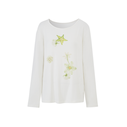 Lafreedom LAC350512 Plant printed long sleeved T-shirt