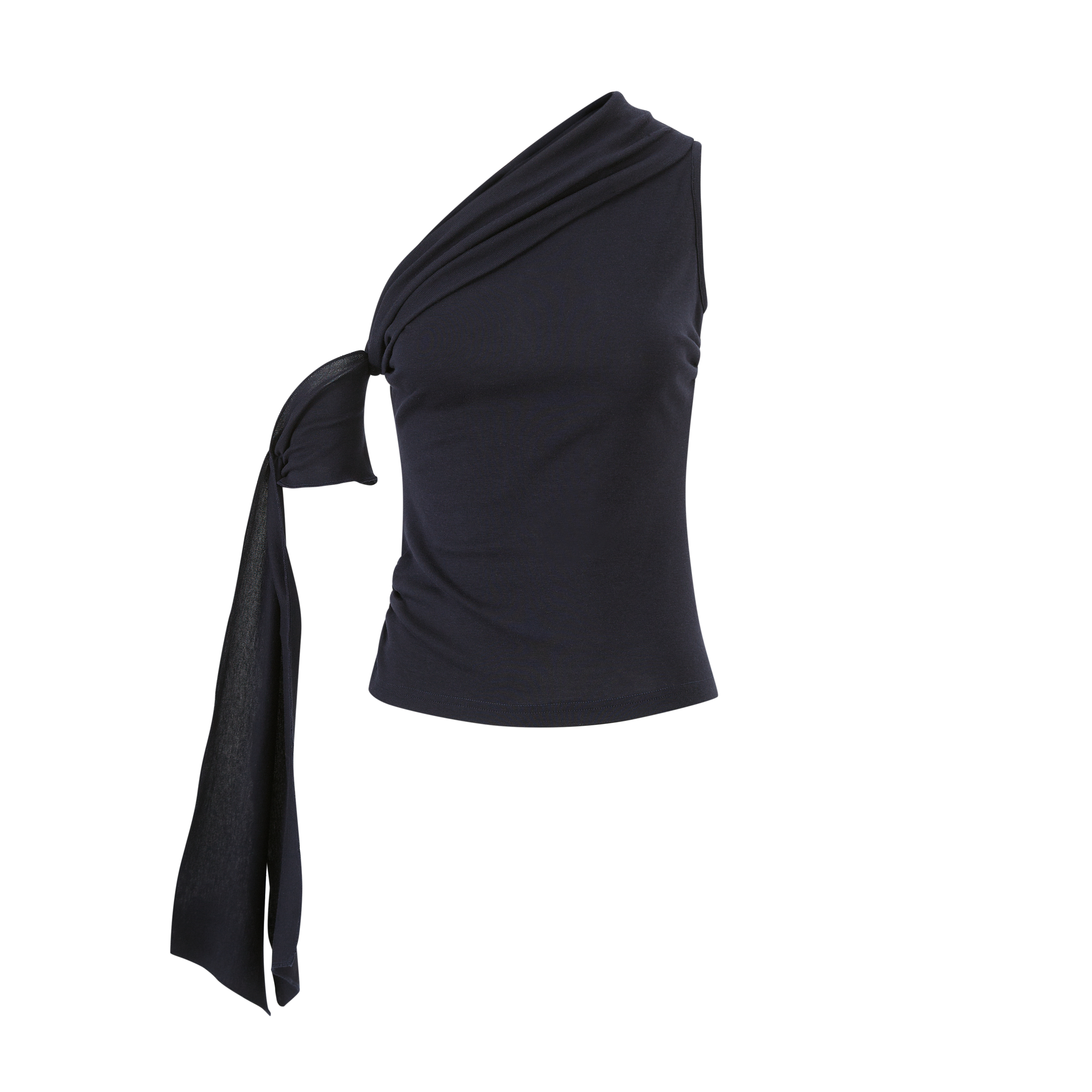 Lafreedom LAC350403 One shoulder irregular lace up top (2color)