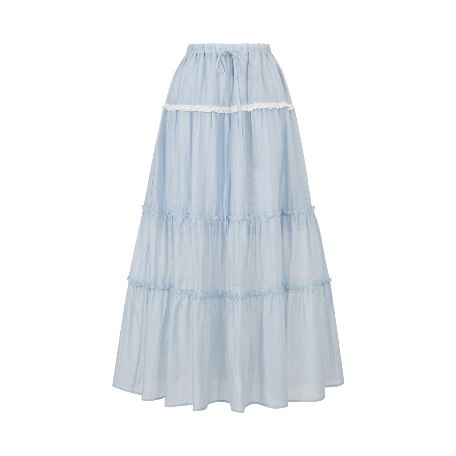Lafreedom LAC350408&amp;LAC350409 Vacation style halter neck top+lace patchwork skirt (2color)