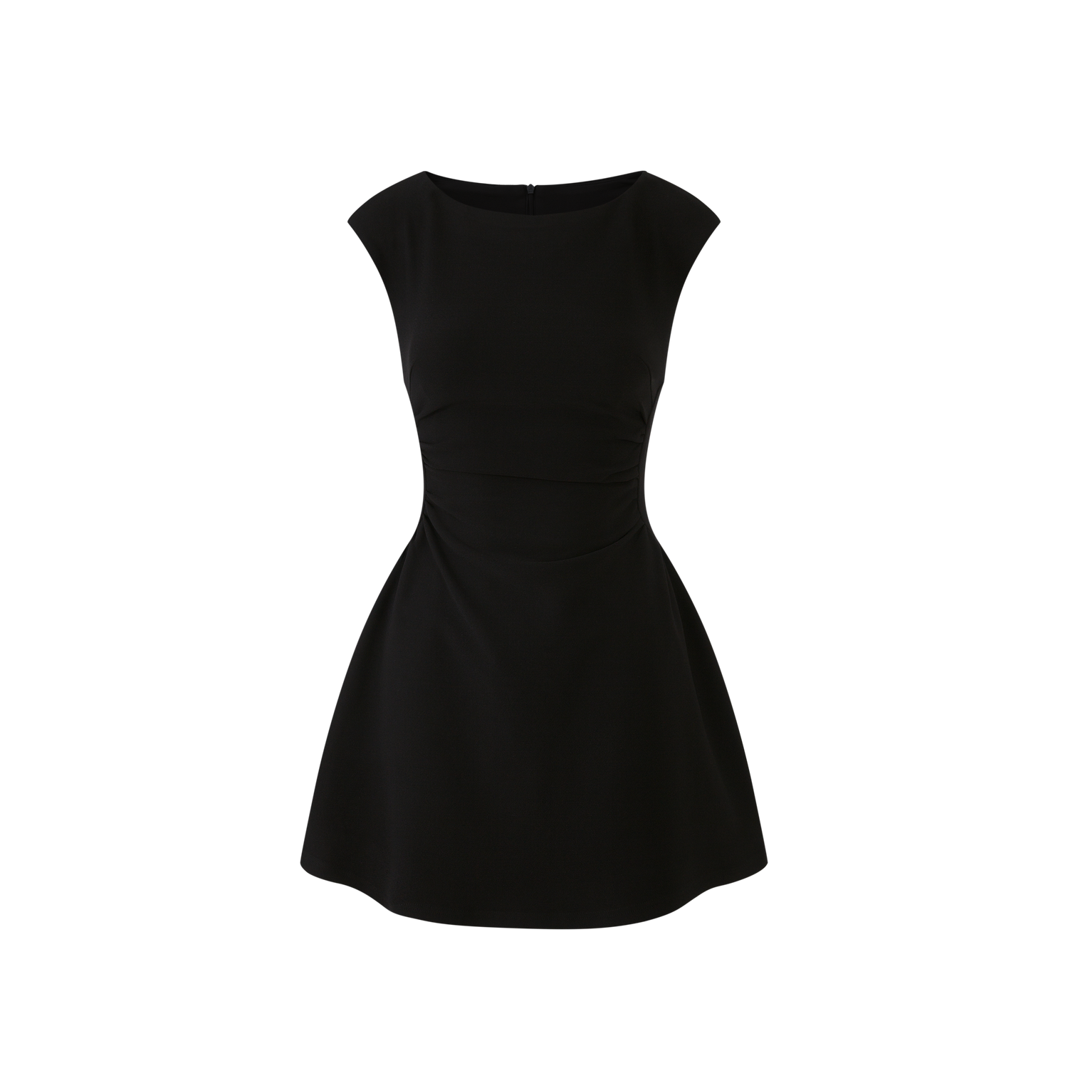 Lafreedom LAF360407 Solid color jacquard slim fit waist cinching dress