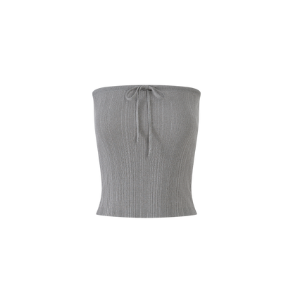 Lafreedom LAF360410&amp;LAF360411&amp;LAF360412 Knitted elastic sunscreen cardigan top + tube top + skirt