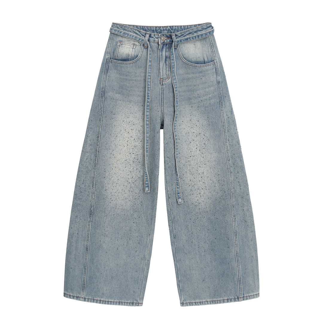 Straight-leg loose glitter pants (2color)