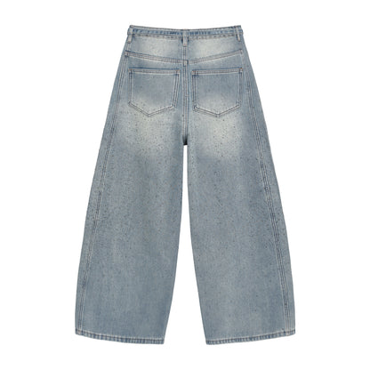 Straight-leg loose glitter pants (2color)