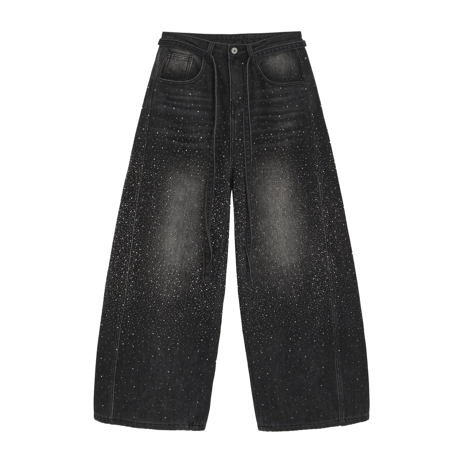 Straight-leg loose glitter pants (2color)