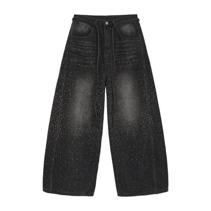 Straight-leg loose glitter pants (2color)