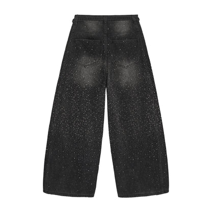Straight-leg loose glitter pants (2color)