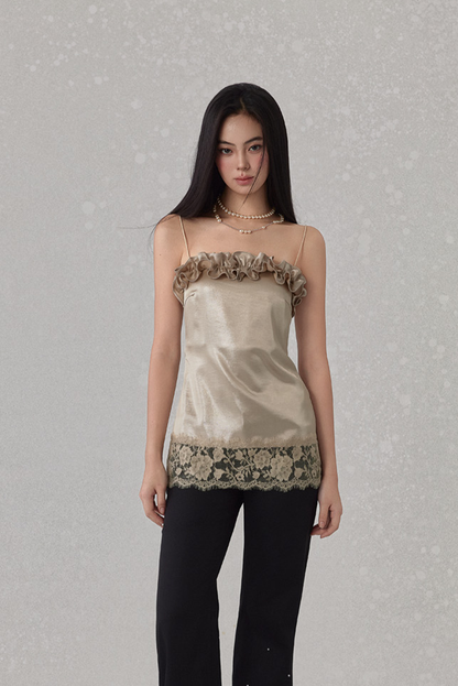 NONCESTNON N241 Ruffle camisole top