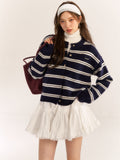 AsGony ASG24572 Stripe Cardigan(2color)