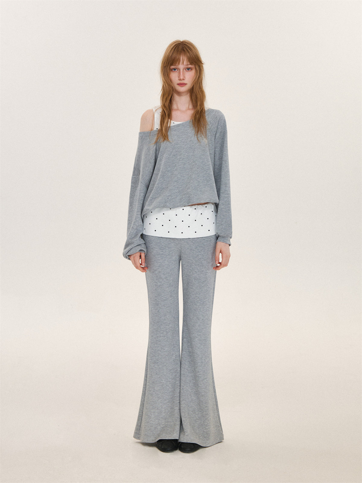 Asgony ASG26575&amp;ASG26576 Polka-Dot Casual Set