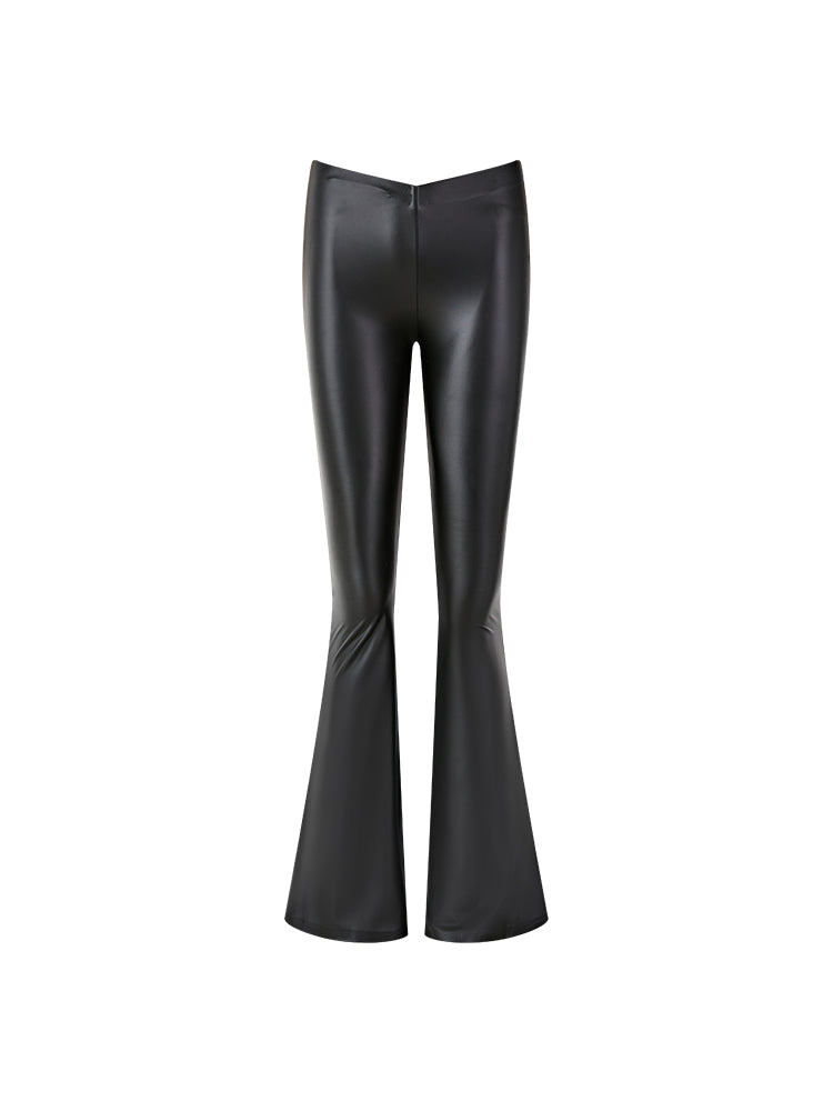 FIND YA WINGS Low waisted pleated leather pants