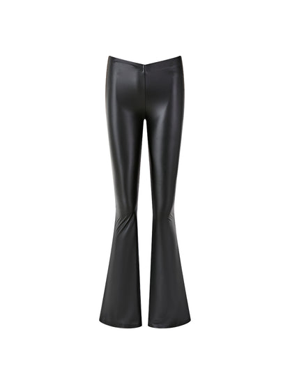 FIND YA WINGS Low waisted pleated leather pants