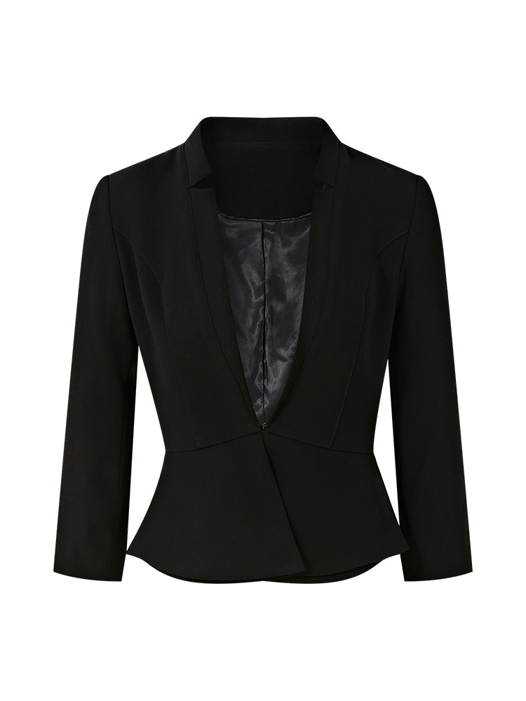 FIND YA WINGS Deep V slim fit suit jacket + skirt set
