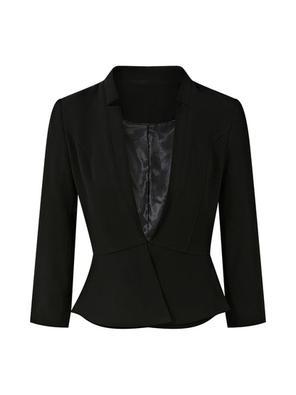 FIND YA WINGS Deep V slim fit suit jacket + skirt set