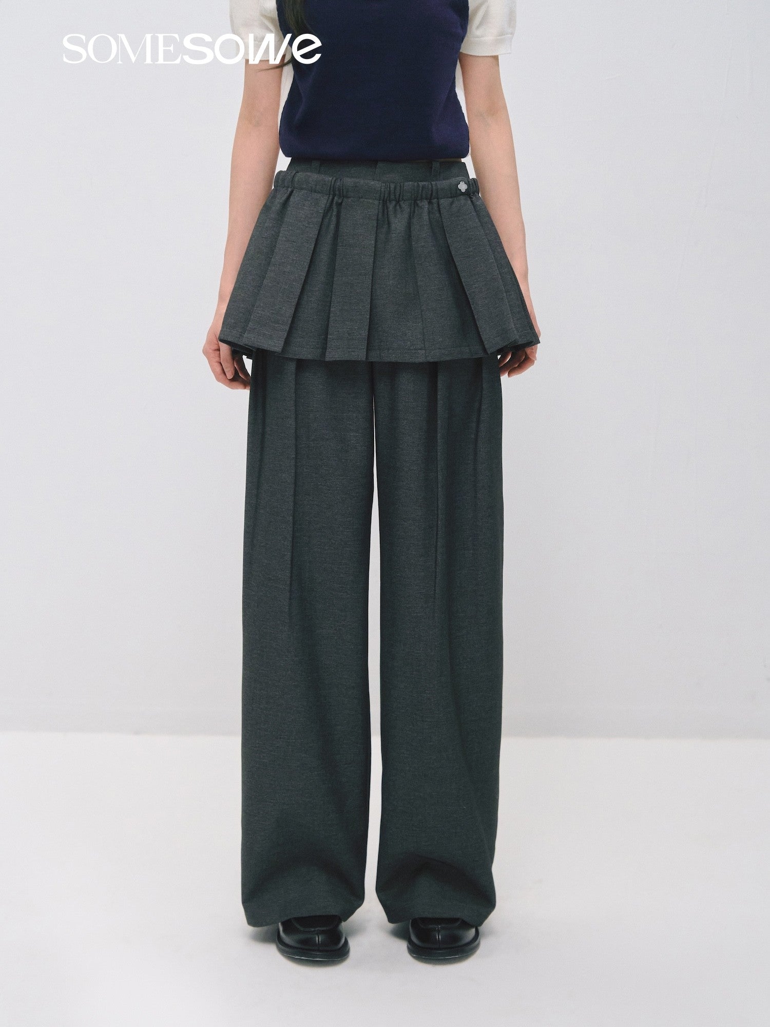 SOMESOWE S2609023 Removable suit pleated skirt pants