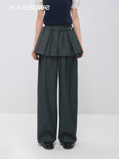 SOMESOWE S2609023 Removable suit pleated skirt pants