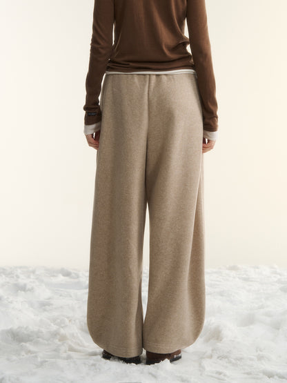 AsGony ASG25554 Fluffy curved knife casual glutinous rice pants