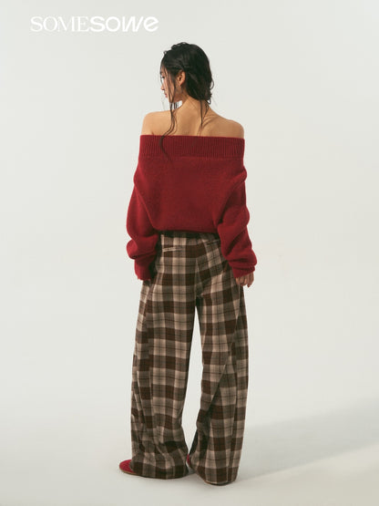 SOMESOWE S2509009 Off shoulder zipper cardigan