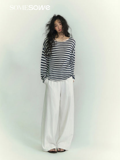 SOMESOWE S2609066 Light oxygen wide leg curved knife pants