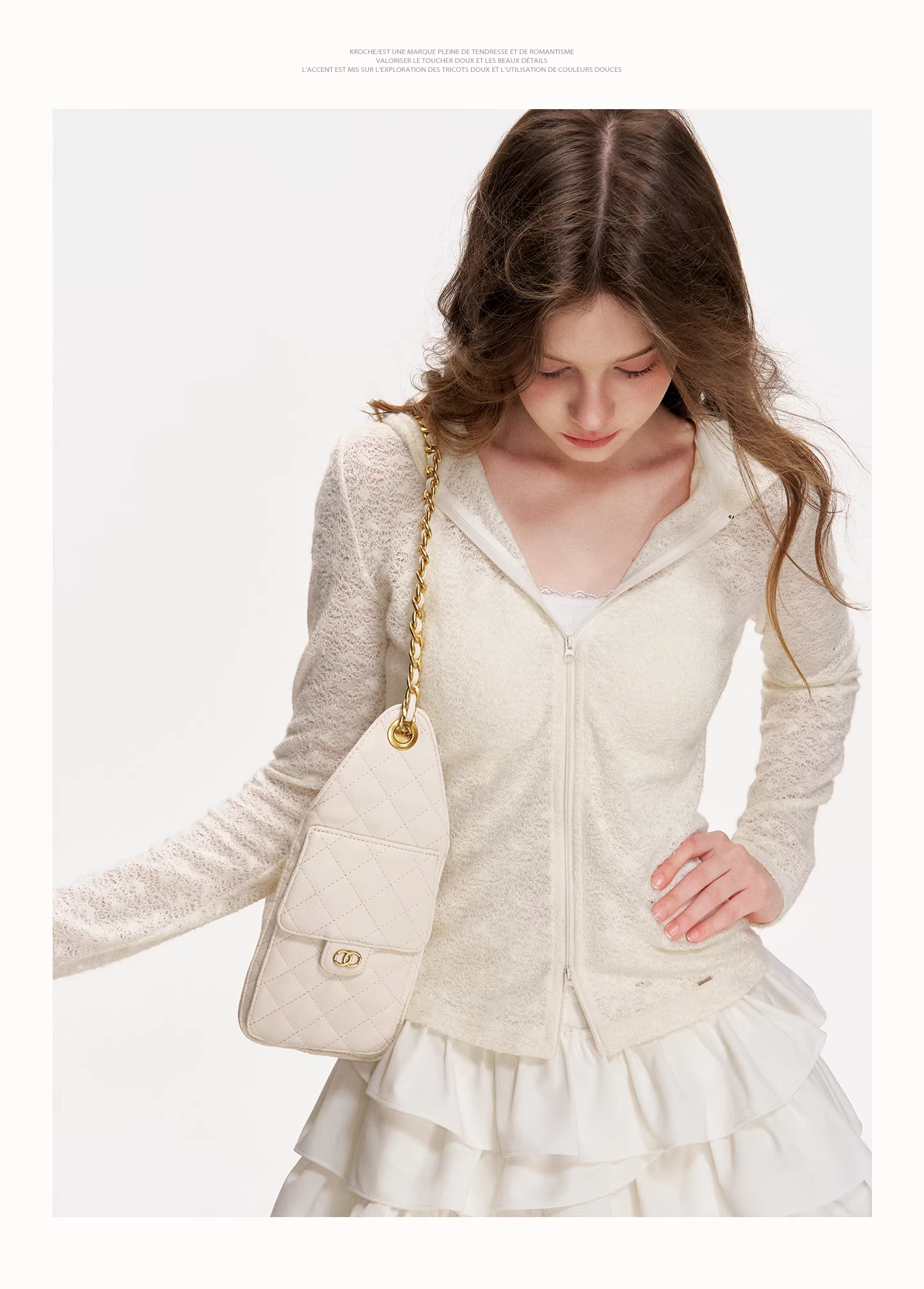 Kroche KWF4003 Hollow texture hoodie
