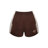 AsGony Brown Stripe Set (shorts or hoodie pants)