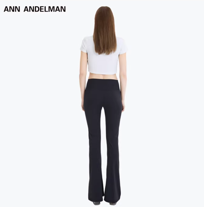 ANN ANDELMAN High Waist Black Flared Pants